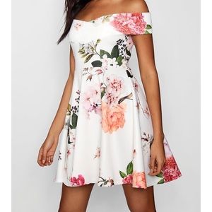 Off The Shoulder Skater Dress